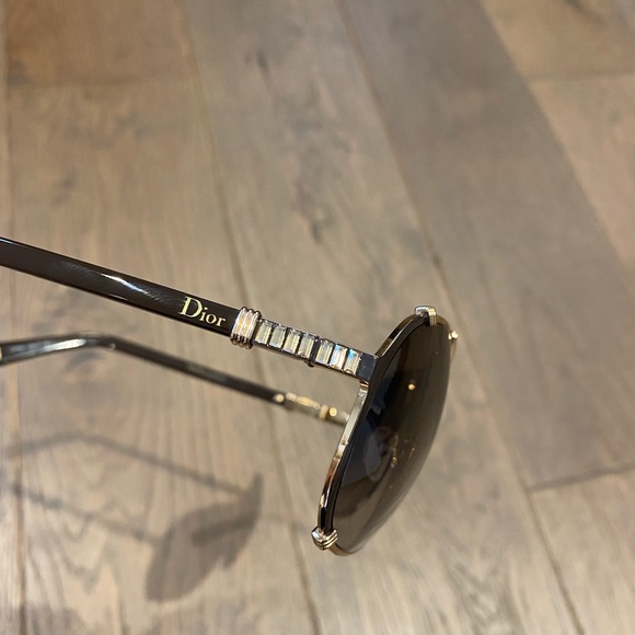 Dior Chicago 2 STR Aviator Sunglasses Gold/Brown - Picture 6 of 6